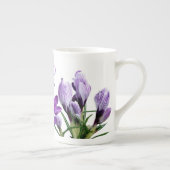 Tasse En Porcelaine Personnalisable Nom de pavot monogramme fleurs vio (Droite)