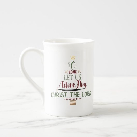 Tasse En Porcelaine PERSONNALISABLE O Venez Adore-Le (Gauche)