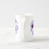 Tasse En Porcelaine Personnalisable Violet nom mignon violet pansé flo (Dos)