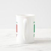Tasse En Porcelaine Personnalisation verte du drapeau italien en Itali (Dos)