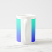 Tasse En Porcelaine Personnaliser Bleu Vert Blanc (Dos)