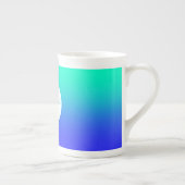 Tasse En Porcelaine Personnaliser Bleu Vert Blanc (Droite)