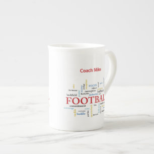 Tasse En Porcelaine Personnaliser, Football Coach Merci en mots