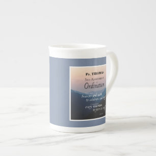 Tasse En Porcelaine Personnaliser le 5e anniversaire des fêtes d'Ordin