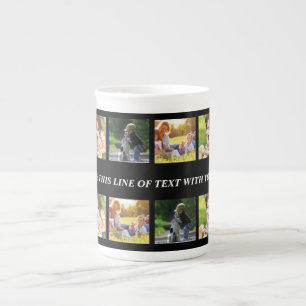 Tasse En Porcelaine Personnaliser le collage photo et le texte