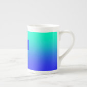 Tasse En Porcelaine Personnaliser le dégradé bleu vert (Droite)