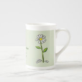 Tasse En Porcelaine Personnaliser, Merci enseignant, Fleur religieuse (Droite)