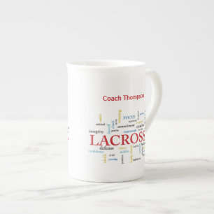 Tasse En Porcelaine Personnaliser Nom Lacrosse Coach Merci Mots