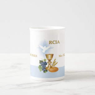 Tasse En Porcelaine Personnaliser, RCIA Félicite le sacrement catholiq