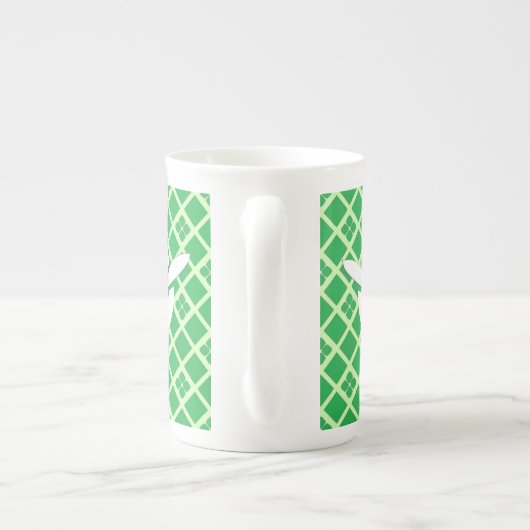 Tasse En Porcelaine Petit lapin japonais, vert (Dos)