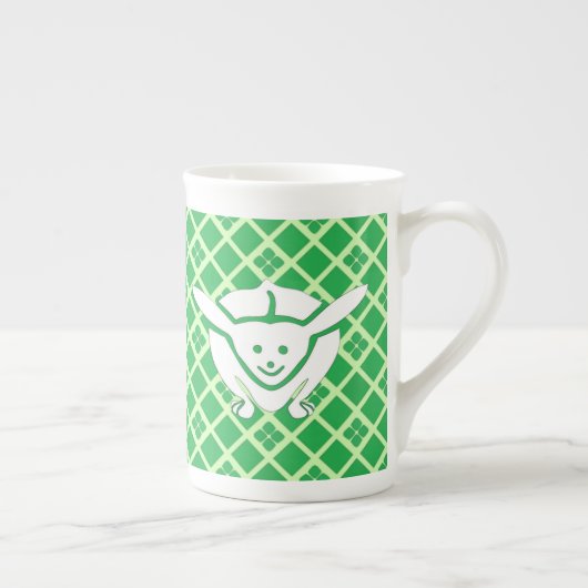 Tasse En Porcelaine Petit lapin japonais, vert (Droite)