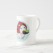 Tasse En Porcelaine Peu de chiot rouge d'équitation (Devant droit)