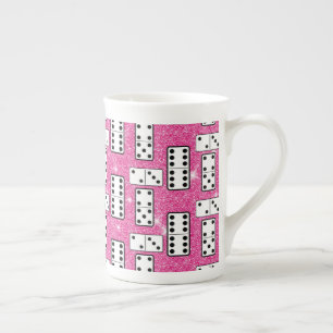 Tasse En Porcelaine Pièces de domino Jeu de société de domino Paillett