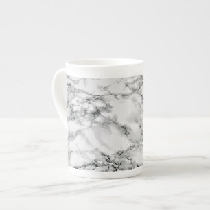 Tasse En Porcelaine Pierre Marbre blanc branchée