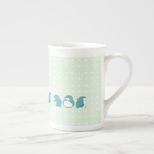 Tasse En Porcelaine Pingouin bleu