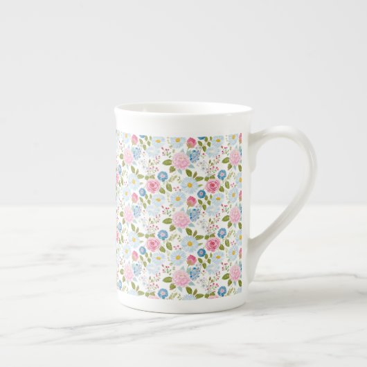 Tasse En Porcelaine Pink Peonies Pattern (Droite)
