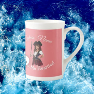 Tasse En Porcelaine Pink Pirate Girl 