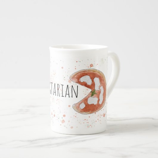Tasse En Porcelaine Pizzatarien (Devant droit)