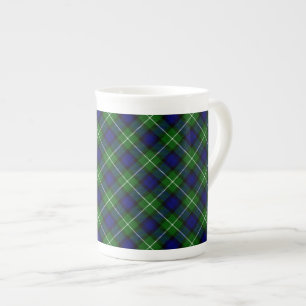 Tasse En Porcelaine Plaid vert bleu Lamont tartan