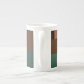 Tasse En Porcelaine Plaque moderne manuscrite propre nom Brown vert (Dos)