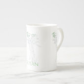Tasse En Porcelaine Plutôt Minimale Moderne Fleur Plan Pour Les Femmes (Devant droit)