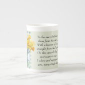 Tasse En Porcelaine Poème pour quelqu'un En vichy Daffodiques verts sp (Devant)