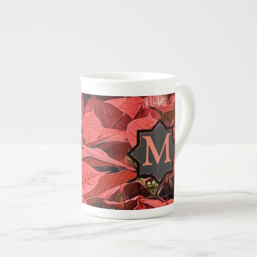 Tasse En Porcelaine Poinsettia (Devant droit)