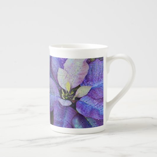 Tasse En Porcelaine Pointe de Noël pourpre (Droite)