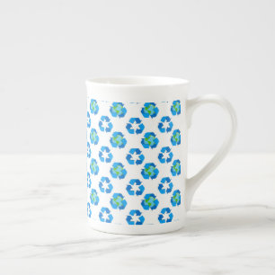 Tasse En Porcelaine Points de la planète verte Jour de la Terre Écolog