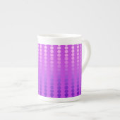 Tasse En Porcelaine Points satinés - violet et orchidée (Devant droit)