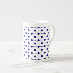 Tasse En Porcelaine Pois Bleus de la Marine, Motif à points Polka, poi
