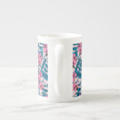 Tasse En Porcelaine Pois doux et bourdons, rose et bleu (Dos)