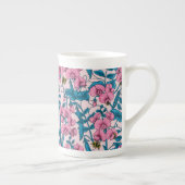 Tasse En Porcelaine Pois doux et bourdons, rose et bleu (Droite)