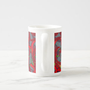 Tasse En Porcelaine poivrons rouges avec