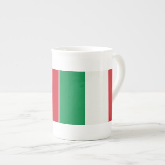 Tasse En Porcelaine Porcelantasse Italie Drapeau (Devant droit)
