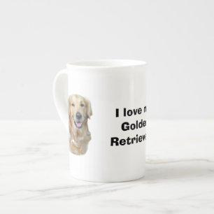 Tasse En Porcelaine Portrait de photo de chien de golden retriever