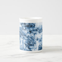 Portugais bleu tuiles romantique scène motif