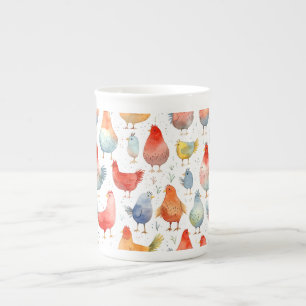 Tasse En Porcelaine Poulets d'élevage