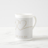 Tasse En Porcelaine Pour toujours : Coeurs interconnectés Design (Devant droit)