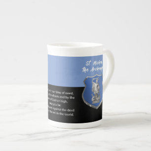 Tasse En Porcelaine Prière à l'Archange Saint Michel en pensant à vous