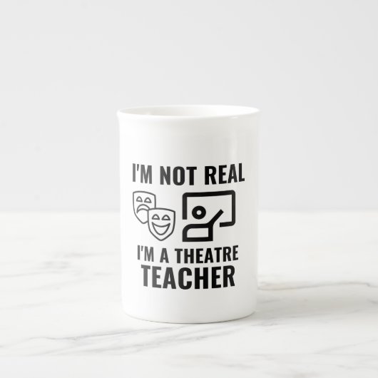 Tasse En Porcelaine Professeur de théâtre réel (Devant)