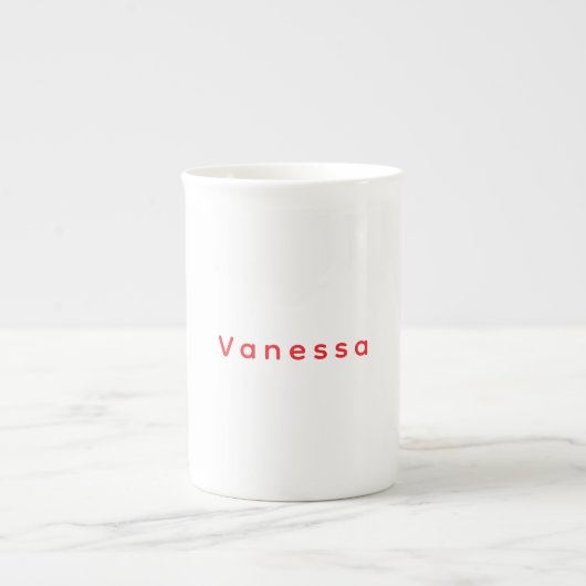 Tasse En Porcelaine Professional classical calligraphy name custom red (Devant)