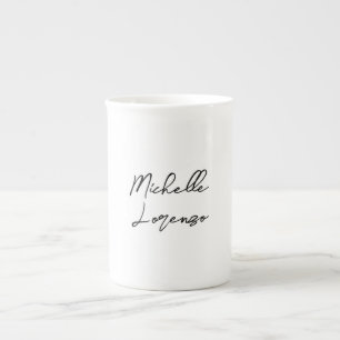 Tasse En Porcelaine Professionnel Moderne Simple Plaque Votre Nom