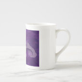 Tasse En Porcelaine Purple Abstract Fractal Bird (Droite)