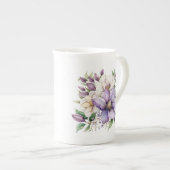 Tasse En Porcelaine Purple Floral (Devant droit)