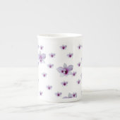 Tasse En Porcelaine Purple Floral  (Devant)