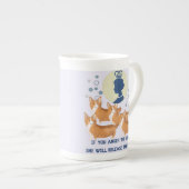 Tasse En Porcelaine Queen et Corgis Witty et Whimsical (Devant droit)