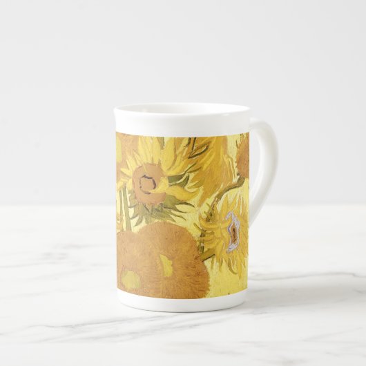 Tasse En Porcelaine Quinze tournesols Vincent van Gogh (Devant droit)