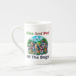 Tasse En Porcelaine Randonnée Et Animaux De Compagnie Tous Les Chiens