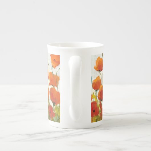Tasse En Porcelaine Rangées de pavots I (Dos)